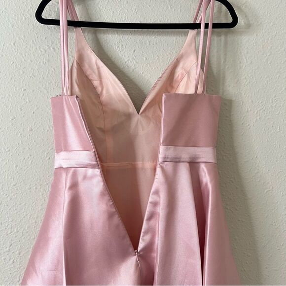 Sherri Hill Pink A-line Mini Dress Size 4 - Picture 7 of 8